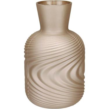 Imagem de Vaso Decorativo Enfiete Casa Aparador Garrafa Home&co Vidro 25x14x14cm Dourado