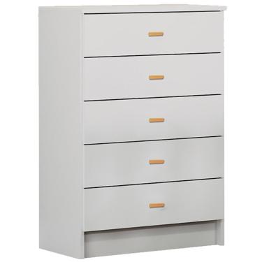 Imagem de Comoda Infantil Para Quarto 5 Gavetas 60x91x38 Cm Bb120 Branco Dtall Branco