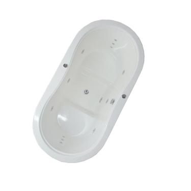 Imagem de Banheira De Hidromassagem Mondialle Modelo Ofuro Oval Duplo Essencial 161cmx81cmx95cm Em Gel Coat Branco