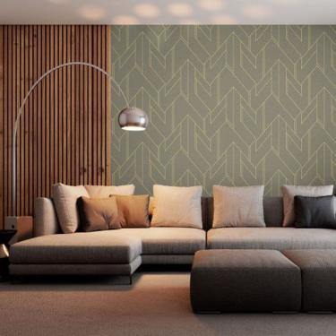 Imagem de Papel De Parede Bobinex Essencial Geométrico Dourado 4300