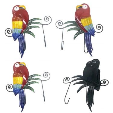 Imagem de Gancho Metal Arara Vermelha Kit 4 Uni Decoraçao Parede Sala Quarto Casa Pendura Chaves Chapeu Bone Multiuso