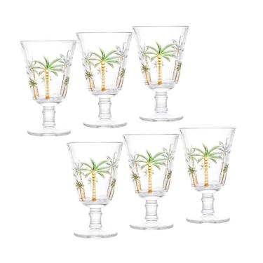 Imagem de Conjunto De Taças Lyor 240ml Cristal Palm Hand Paiting 6 Pçs