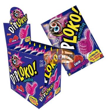 Imagem de Pirulito dip loko boom 15unx11g danilla, FRAMBOESA