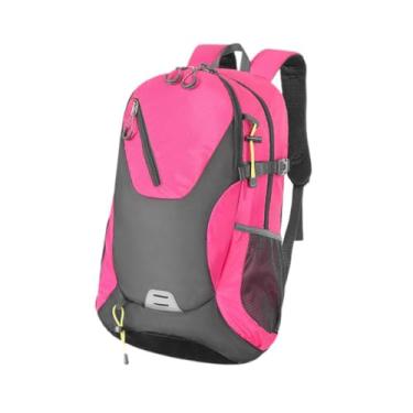 Imagem de menolana Mochila de caminhada para homens e mulheres, mochila ajustável de 40L para montanhismo, acampamento, ciclismo e mochilão, Rosa Vermelha