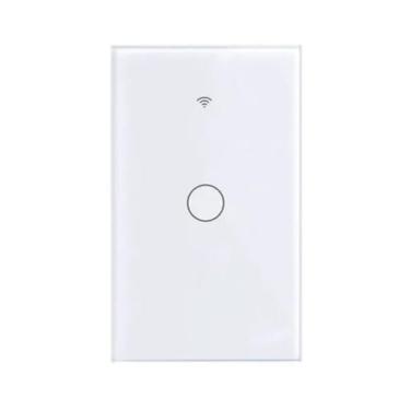 Imagem de INTERRUPTOR INTELIGENTE WI-FI TOUCH SCREEN 1, 2, 3 BOTÕES TUYA SMART LIFE COMPATÍVEL COM ALEXA E GOOGLE HOME (1 Tecla, Branco)