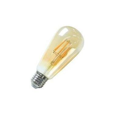 Imagem de 7 Lampada Filamento Vintage Led 4w Ambar St64 Bivolt Ali48 - Acende a 