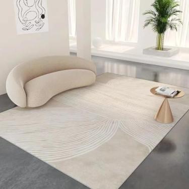 Imagem de Tapete grande para sala de estar, macio e confortável, decoração para quarto, sofá, mesa, tapete lavável (300x400 cm/sem fiapos - 5)