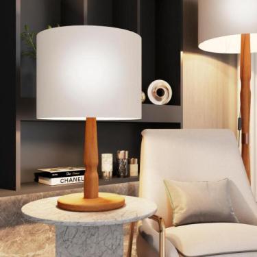 Imagem de Luminária Abajur de Mesa Recife Off White - CASA H, Bivolt