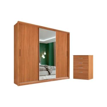 Imagem de Guarda Roupa e Cômoda Finlãndia Amêndola Off White Touch - CASA H