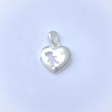 Imagem de Pingente Filhos No Coração Prata 925