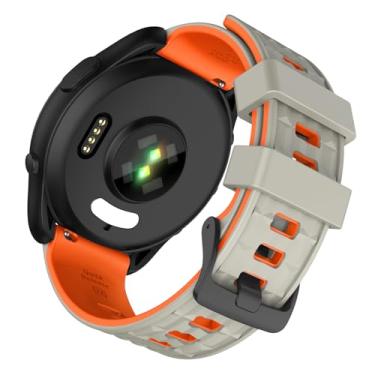 Imagem de ISABAKE Pulseira para Garmin Forerunner 265/Forerunner 255/Vivoactive 4/Venu 2/Venu 3, pulseira de silicone de liberação rápida de 22 mm compatível com Coros Pace 3