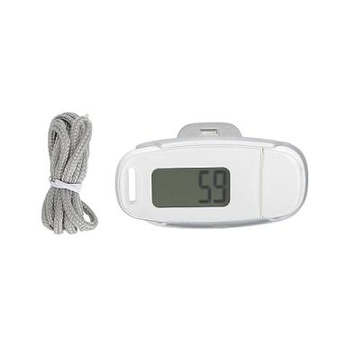 Imagem de Pedômetro do balcão de etapa grande tela LCD USB Recarregável rastreador de etapas preciso confortável para caminhar fitness homens homens crianças idosos idosos (Branco)