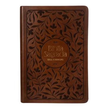 Imagem de Livro - Bíblia NVI Bible Journaling, courosoft marrom com baixo relevo