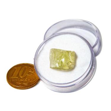 Imagem de Espodumena Verde 1 a 5g No Estojo Fonte Lítio Natural Bruta - Cristais