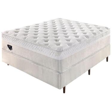 Imagem de Conjunto Cama Box +Colchão Casal com Molas Ensacadas Eco Nature 138x18
