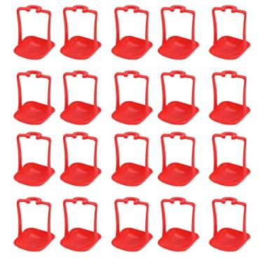 Imagem de aqxreight 20Pcs Frango Waterer Copos Beber Frango Copos Waterer Automáticos para Aves Cor Brilhante Material PP Fácil de Limpar para Farm Yard Pets Birds (Vermelho)
