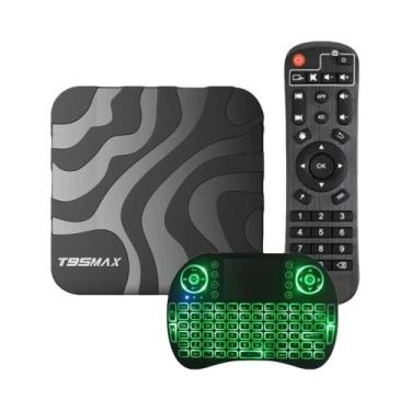 Imagem de TV Box 8K Ultra HD T95 Max Android 14 Wi-Fi Dual Band 2.4G 5G 64GB 128