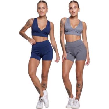 Imagem de KIT 2 Conjunto Top Bojo E Short Suplex Serra e Mar Moda Fitness-Feminino