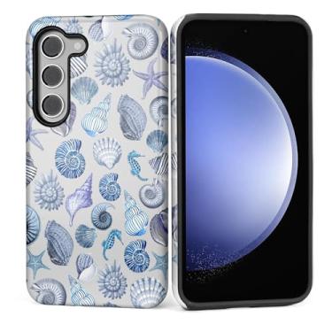 Imagem de Kapadiy Capa para Samsung Galaxy S24 FE [Design de Concha Praia de Verão] - Proteção Dupla Híbrida (Silicone + PC Rígido) Capa Protetora à Prova de Choque para Homens e Mulheres
