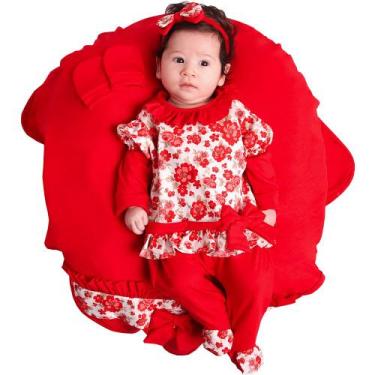 Imagem de Saída de Maternidade Menina Aconchego Aurora 04 Peças P - Amora Baby E