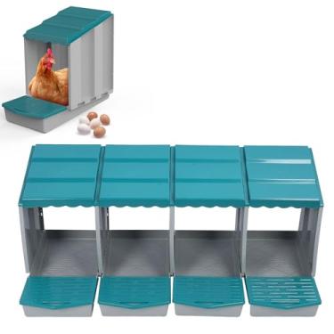 Imagem de Caixas de Nidificação de Frango, Caixas Modulares de Postura de Frango PP, Caixa de Ninho de Aves para Postura de Ovos, Caixas de Nidificação de Galinheiro para Galinhas, Patos