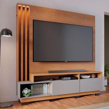 Imagem de Estante para Home Theater e TV até 65 Polegadas Humaitá Freijó e Cinza