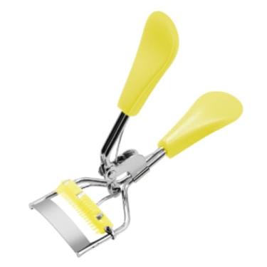 Imagem de Modelador de cílios com pente embutido, modelador de cílios profissional, acessórios para todos os formatos de olhos, amarelo