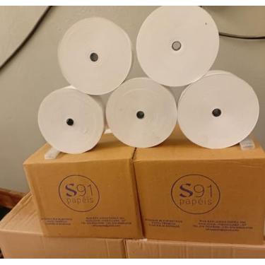 Imagem de S91 Papeis Bobina Térmica para Relógio de Ponto, 57mm x 360m, 4 Unidades