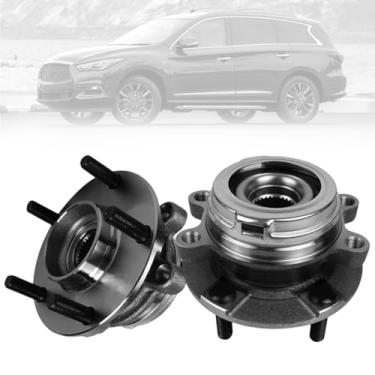 Imagem de Conjunto de rolamento do cubo da roda dianteira 2 peças – FIT 2007–2018 Altima, 2009–2019 Maxima, 2009–2018 Murano, 2013–2019 Pathfinder, 2013 JX35, 2014–2019 QX60 – Substitui 513299 6, 5 Luz. g