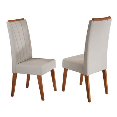 Imagem de Conjunto com 2 Cadeiras Estofadas Veludo Sala de Jantar Sofia Viero