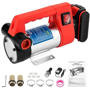 Imagem de ANBULL Bomba de transferência de combustível sem fio, bomba de transferência de diesel operada por bateria 12GPM autoescorvante com bateria de lítio de 2500 mAh, bomba de transferência de líquido de