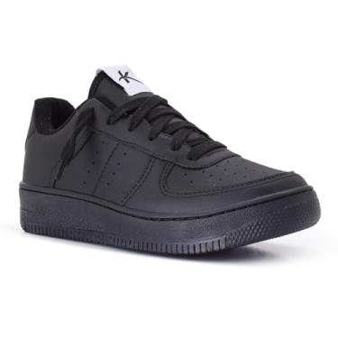 Imagem de Tenis Feminino Casual Kalum Academia Skate Retro Classico One Force Original (PRETO, BR, Adulto, Numérico, 39)