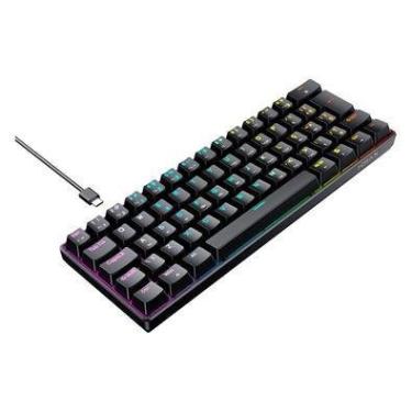 Imagem de Teclado Gamer Mecanico Hyrax Thunder Hck61, ABNT2, Preto, Switch Azul