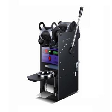 Imagem de Máquina de selagem de copos, máquina de selagem automática de filme em rolo, máquina comercial de selagem de copos com pressão manual, leite, chá e leite de soja, máquina seladora de xícara de chá