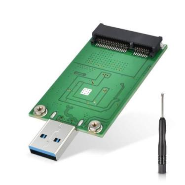 Imagem de Adaptador mSATA ELUTENG mSATA para leitor SSD USB 3.0 50mm