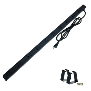 Imagem de Opentron Cabo de alimentação OT3096V1 protetor contra surtos de metal, 9 pés, 9 tomadas, 1,8 m (novo produto! Faixa de alimentação vertical com cabo de alimentação de 1,8 m!)