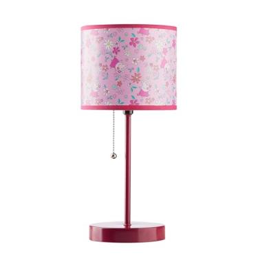 Imagem de Candeeiro de mesa infantil Peppa Pig para crianças, luminária com sombra impressa e corrente de puxar, iluminação de mesa de cabeceira para quarto ou berçário