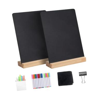 Imagem de Generic 2x Pequenos Quadros Negros Palavras Placas Cartões de Lugar com Marcadores de Giz Etiquetas de Alimentos Quadro de Giz Decorativo para Festa Café Bar