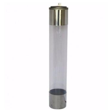 Imagem de Suporte Dispenser De Copos De Chopp 300ml Cristal Inox - JSN, Branco
