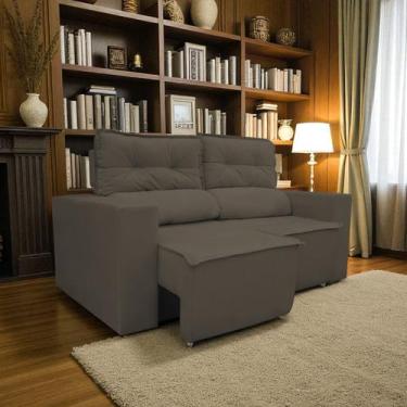 Imagem de Sofá Retrátil e Reclinável 2 Lugares Cedro Suede 150cm - Horizonte Móv
