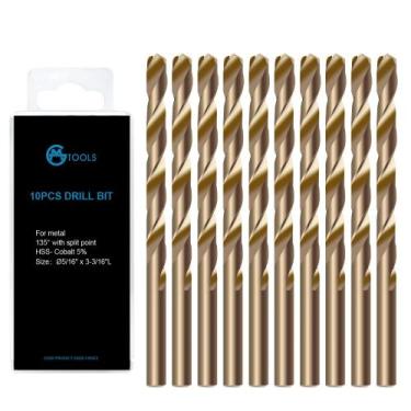 Imagem de Conjunto de brocas GMTOOLS M35 HSS Cobalt 8 mm 135, ponta 10 unidades