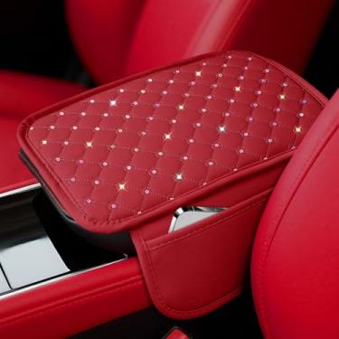 Imagem de SINGARO Capa de descanso de braço de console central para carro, capa de caixa de armazenamento de apoio de braço do console médio, acessórios internos de carro para mulheres e homens presentes