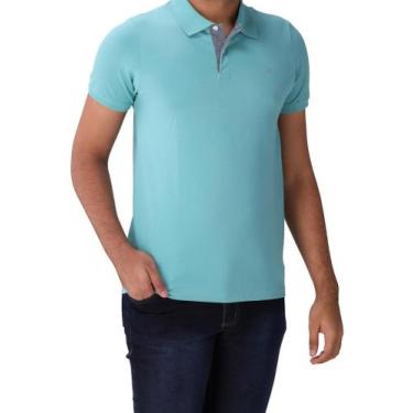 Imagem de Camisa Masculina Social Gola Polo Ogochi Slim Manga Curta Camiseta - O