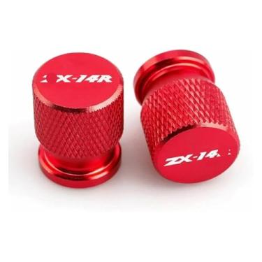 Imagem de CNC Alumínio Motocicleta Válvula de Pneu Núcleo Porta Ar Tampas Acessórios Compatível com Ninja ZX14R ZX 14R 2012-2022 (Vermelho)