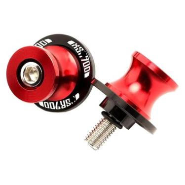 Imagem de BYYINGSUS Acessórios CNC para motocicletas parafusos de 6 mm bobinas de braço oscilante parafusos de suporte deslizantes compatíveis com Y&AMAHA Xsr 900 Xsr900 2016-2021 2020(Xsr900 vermelho)