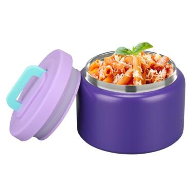 Imagem de PIQUEBAR Garrafa térmica infantil de 227 g para comida quente, recipiente térmico pequeno de aço inoxidável, garrafa térmica de boca larga de abertura fácil para alimentos quentes e frios para viagens