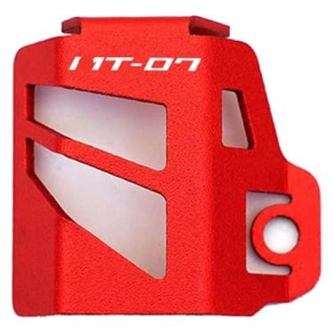 Imagem de BYYINGSUS Compatível com MT 07 09 10 MT07 MT09 SP 2022 MT10 FZ09 FZ07 Acessórios Protetor de Tampa do Reservatório de Fluido de Freio Traseiro da Motocicleta (Vermelho-m07)