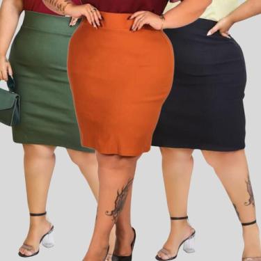 Imagem de Saias Evangélicas Feminina Plus Size Kit 03 Unidades - Mayara Manzano,