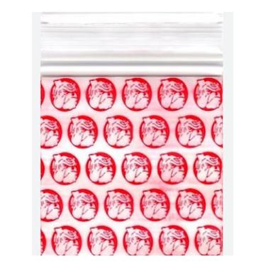 Imagem de 508.0-2.5 cm x 2.5 cm 1010 Pequenos sacos de plástico com zíper de 2 mm (cachorro vermelho)