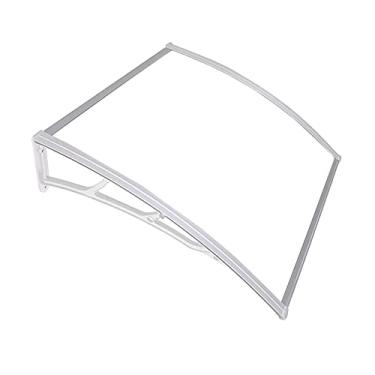 Imagem de Toldo de janela de dossel curvado proteção solar chuva abrigo de jardim, proteção UV (tamanho: 60 x 120 cm) (uma cor 60 x 150 cm)